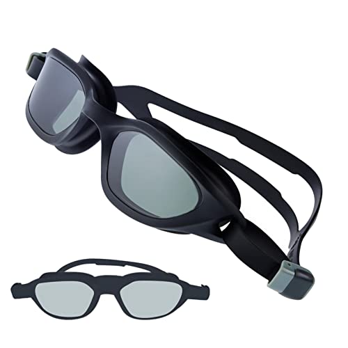 SYNYEY Schwimmbrille für Erwachsene, Wasserbrille, Weitwinkel, 180 Grad, 3D-Saugnapf-Design, guter Anti-Beschlag-Effekt, für Rückenschwimmen, Tieftauchen, Surfen von SYNYEY