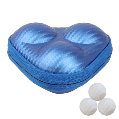 Samuliy Golfballtasche | Tragbare Leder-Aufbewahrungstasche für Golfbälle – Golfzubehör mit Reißverschluss, leichte harte Box für Trainingsgelände, Golfplatz von Samuliy