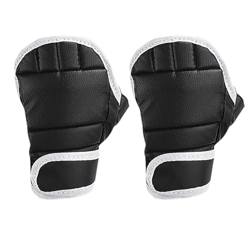 Samuliy Taekwondo-Handschuhe, Halbfinger-Handschuhe - 2 Stück Taekwondo-Sparring-Handschuhe für Kickboxen | Multifunktionale Fingerlose Boxhandschuhe, Handgelenkschutz-Trainingshandschuhe für Boxsack von Samuliy