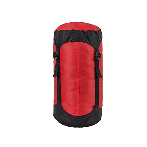 Sanmum Nylon Kompressionssack Leichter Wasserabweisend Packsack für Schlafsack, Reisen, Camping, Outdoor (Mittelgroß, Sternfeuerrot) von Sanmum