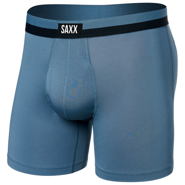 Saxx - Sport Mesh Boxer Brief Fly - Kunstfaserunterwäsche Gr XL blau von Saxx