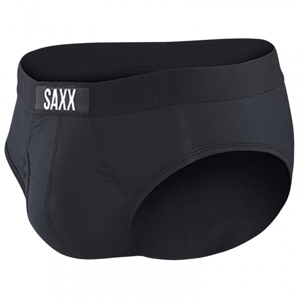 Saxx - Ultra Super Soft Brief Fly - Kunstfaserunterwäsche Gr M schwarz von Saxx