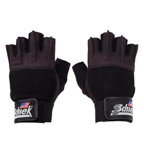 Schiek Sports 530 Platinum Lifting Handschuhe mit Gelpad - Amara Leder Gewichtheben Handschuhe für Damen und Herren von Schiek
