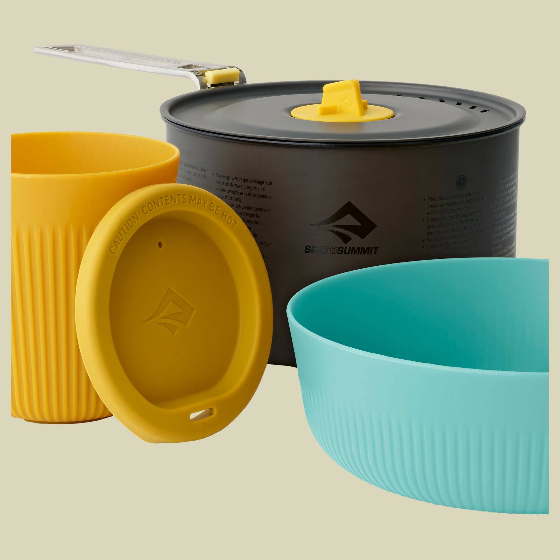Frontier UL One Pot Cook Set - [1P] [3 Piece] 1 Person 1.3L Pot w/ S Bowl and Cup von Sea to Summit