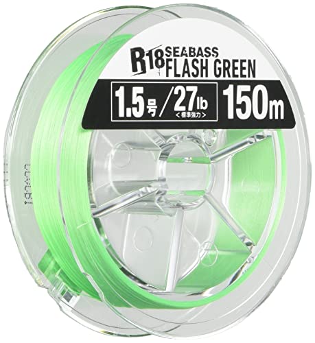 Seaguar R18 Seabass 150m Flash Green 25LB/12.2kg PE #1,5 von Seaguar