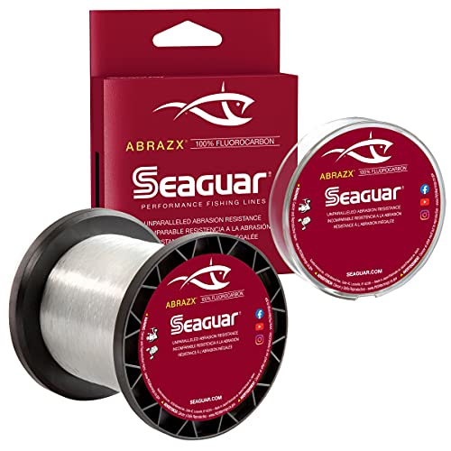 Seaguar Unisex-Erwachsene 17AX1000, AbrazX Süßwasser-Fluorkohlenstoffschnur, 0,38 cm Durchmesser, 7,7 kg getestet, 914 m, transparent, farblos, 17-Pounds/1000-Yards von Seaguar