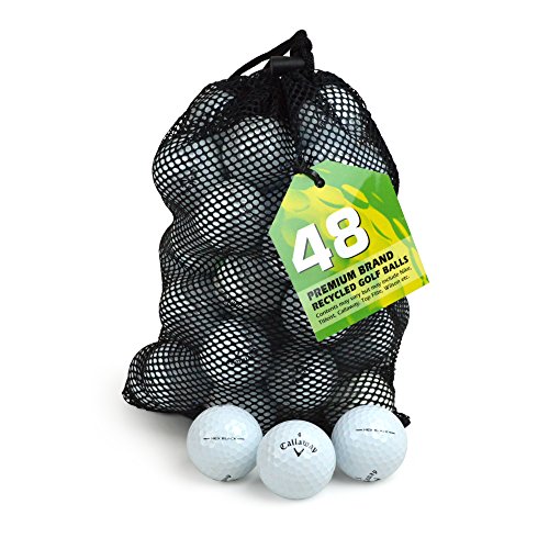 Second Chance Callaway Golfbälle Hex Grade A Premium Lake Golfbälle, 48 Stück, Schwarz von Second Chance