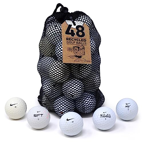 Second Chance Nike Mix Recycled Golf Balls (Lake Golf Balls), Unisex-Erwachsene Zweite Chance Nike 48 Lake Golfbälle Klasse B, Weiß, 48 - von Second Chance