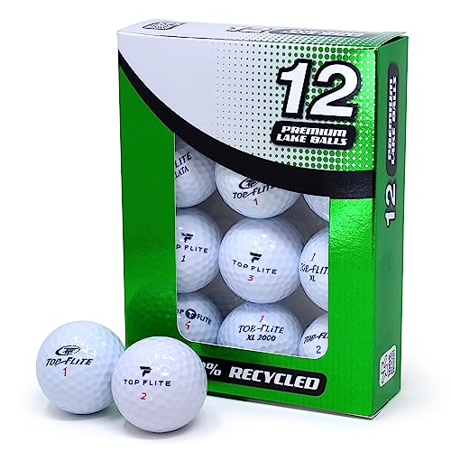 Second Chance Top Flite 12, Mix Grade A Lakeballs Golf, Hochwertige Golf Balls, Golfbälle lakeballs von Second Chance