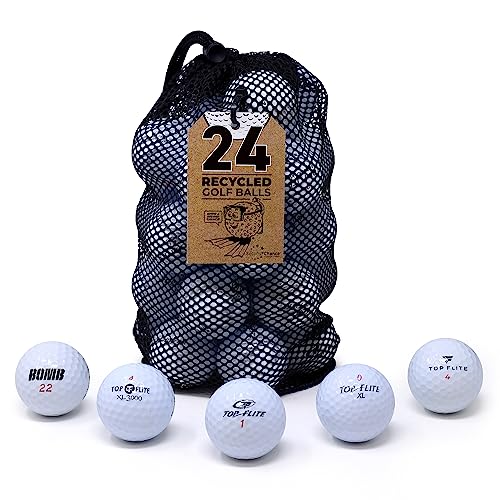 Second Chance Top Flite 24, Mix Grade A Lakeballs Golf, Hochwertige Golf Balls, Golfbälle lakeballs von Second Chance