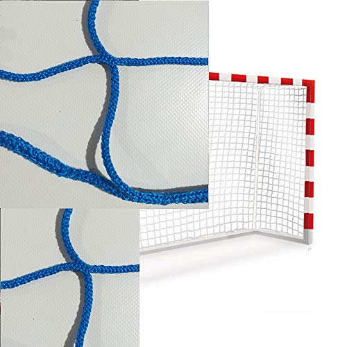 Sedion 1 Paar Handball-Netze und Futsal-Tore in Blau, Grün, Rot oder Schwarz, 3 x 2 m, aus Polypropylen, 3 mm, Profi-Qualität (Blau) von Sedion
