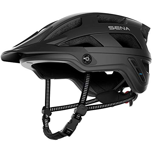Sena Adult M1-MB00L Smart Mountainbike-Helm (M1, Matt-schwarz, L) von Sena