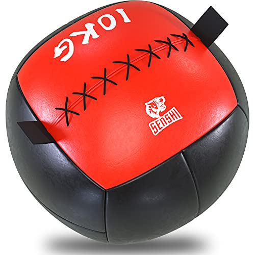 Senshi Japan 10 KG Slam Balls Soft Shell mit rutschfestem Griff - Medizinwandball zum Zuschlagen, Werfen und Hüpfen - Gymnastikball-Set für Gewichtheben, Plyometrie, Cross-Training, Fitnessstudio von Senshi Japan