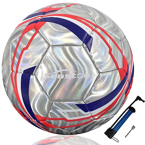 Senston Fussball mit Ball Pumpe, Hybrid Training Fussbälle, Fußball Größe 5, Football für Fußballfans Jugend Erwachsene von Senston