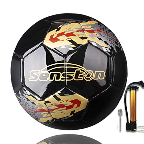 Senston Fußball Training Ball Größe 5 Offizielles Spiel Fussball Futsal Football für Junior und Erwachsene von Senston