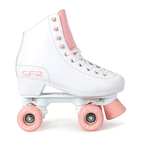 SFR Skates Figure Quad Skates Skates Skates, Erwachsene, Unisex, Mehrfarbig (White/Pink), Größe 39,5 von SFR