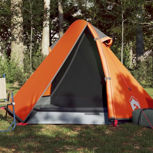Campingzelt 2 Personen Grau & Orange 267x154x117 cm 185T TAFT, ShGaxin Caming Zelt, Camping Markise Zelt, Camping Tents, Camping-Zelt - 94321 von ShGaxin