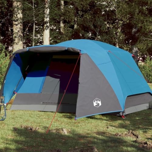 Campingzelt 6 Personen Blau 412x370x190 cm 190T TAFT, ShGaxin Caming Zelt, Camping Markise Zelt, Camping Tents, Camping-Zelt - 94419 von ShGaxin