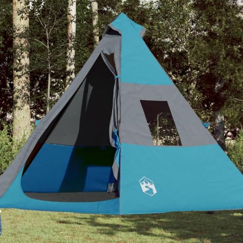 Campingzelt 7 Personen Blau 350x350x280 cm 185T TAFT, ShGaxin Caming Zelt, Camping Markise Zelt, Camping Tents, Camping-Zelt - 94428 von ShGaxin
