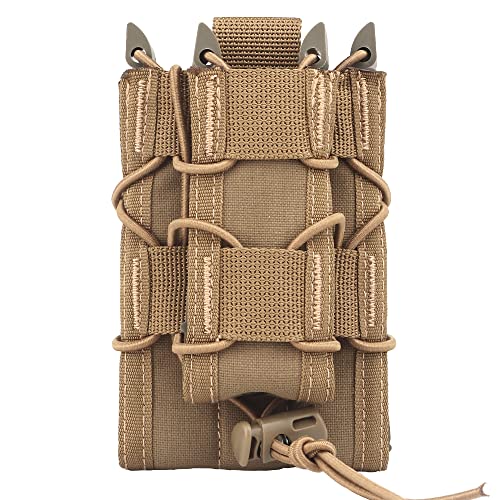Tactical Molle Double Mag Pouch 2-lagiger Halter 9 mm / 5,56 Gürtel Fast Attach Carrier Magazine Set von Shanyingquan