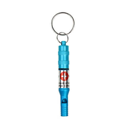 Sharplace - Trillerpfeife Notfallpfeife SOS Signalpfeife Rettungspfeife Outdoor Überlebens- Pfeife mit Schlüsselring, Blau von Sharplace