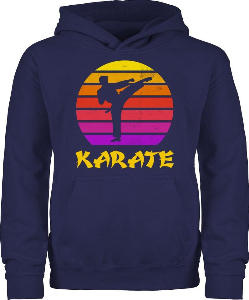 Shirtracer Hoodie Karate Retro Sonne Kinder Sport Kleidung von Shirtracer