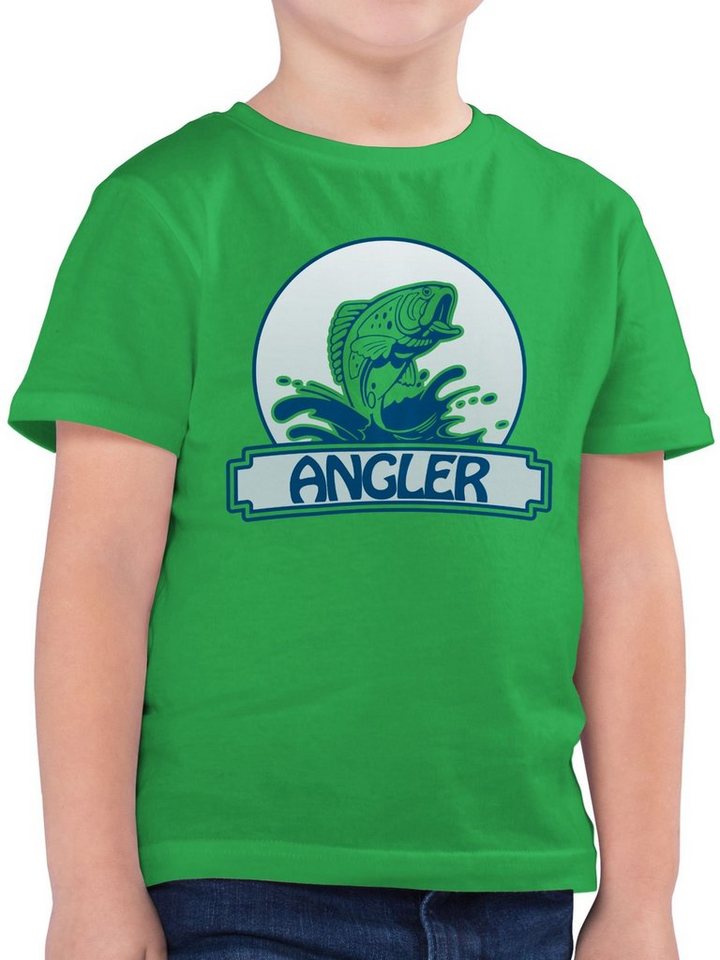 Shirtracer T-Shirt Angler Button (1-tlg) Kinder Sport Kleidung von Shirtracer