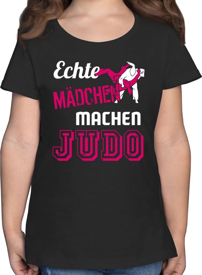 Shirtracer T-Shirt Echte Mädchen machen Judo Kinder Sport Kleidung von Shirtracer