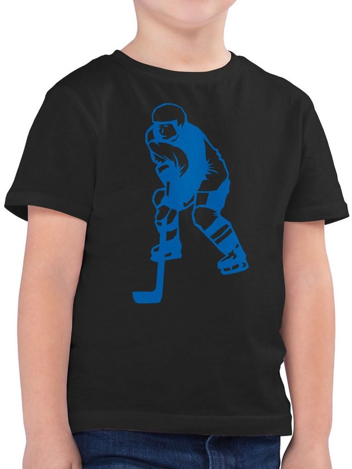 Shirtracer T-Shirt Eishockeyspieler blau (1-tlg) Kinder Sport Kleidung von Shirtracer
