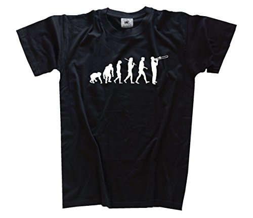 Shirtzshop T-Shirt Evolution Posaune, Schwarz, L von Shirtzshop