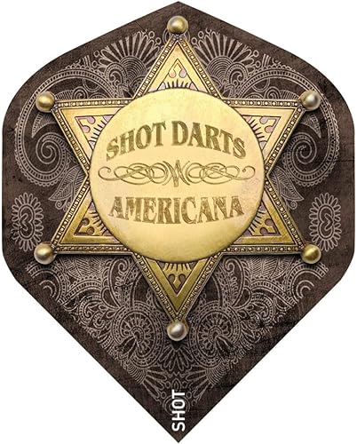 Shot Dart Flights Americana Dartflights 100 Micron für Steeldarts und Softdarts (Tin) von Shot