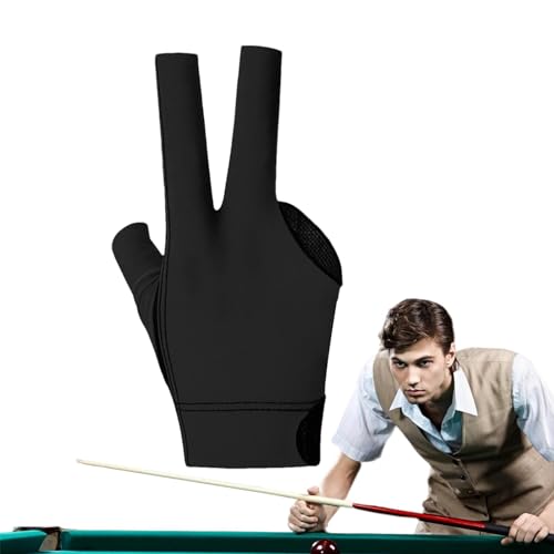 Shxupjn 3-Finger-Billardhandschuhe,DREI-Finger-Billardhandschuhe | Billard-Sporthandschuhe für die Linke Hand,Hochelastische, atmungsaktive -Queue-Sporthandschuhe, Billard-Sporthandschuhe für die von Shxupjn