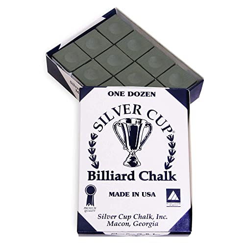 Unbekannt Silver Cup Billard/Pool Queue Kreide Box, 12 Würfel von Silver Cup