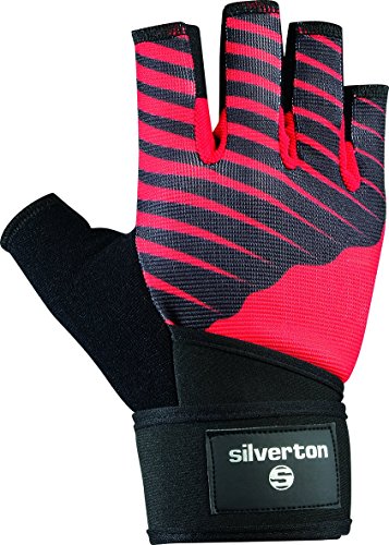 Silverton Erwachsene Handschuhe Cross Grip, schwarz/Rot, L von Silverton