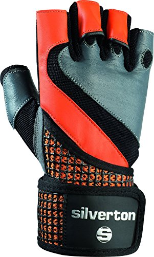 Silverton Erwachsene Handschuhe Power Grid, schwarz/orange/grau, M von Silverton