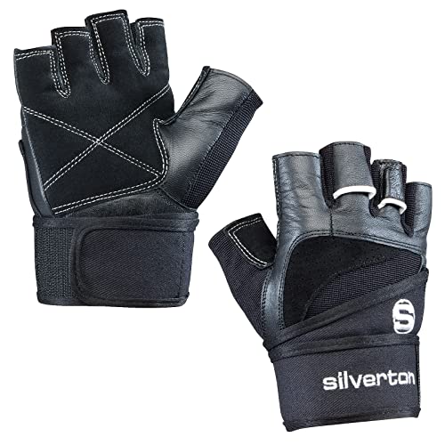 Silverton Herren Fitness-gewichtheberhandschuh Power Handschuhe, Schwarz, XL von Silverton