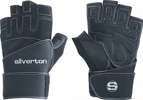 Silverton Herren Fitness-gewichtheberhandschuh Power Plus Handschuhe, Schwarz, M von Silverton