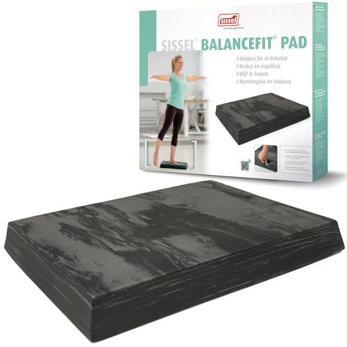 Sissel Unisex Erwachsene Fit Marmoriert Balance Pad, schwarz, 50 x 41 6 cm EU von Sissel