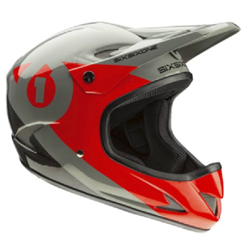 SIXSIXONE Helm Rage, Black/Red, S von SIXSIXONE