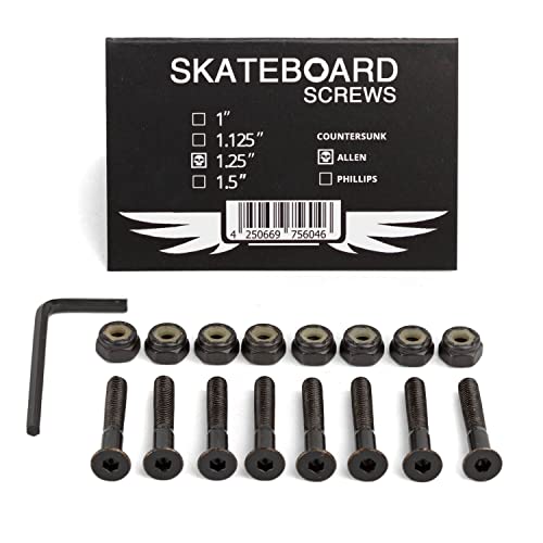Skateboard Hardware Schrauben Montage Satz 1.25 Zoll - Longboard Hardware Set 1.25 Inch von Skateboard