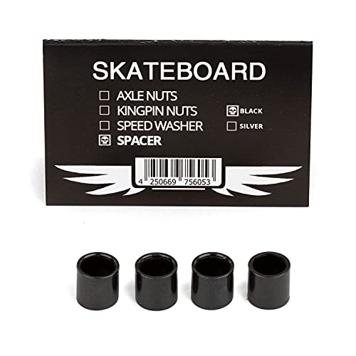 Skateboard Hardware Spacer Bearing Sleaves Set Black - Longboard Achsen Spacer Set für Kugellager von Skateboard