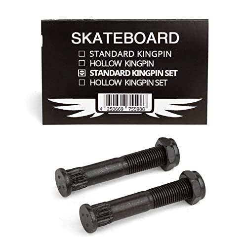 Skateboard Hardware Standard Kingpin 2er Set mit Muttern - Set für 2 Achsen von Skateboard