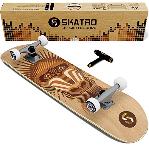 SKATRO - Pro Skateboard 31" Complete Skateboard. Skate Board Ages: Adults, Boys, Girls, Beginners, and Kids von Skatro