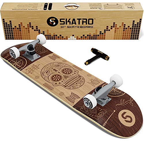 Skatro - Pro Skateboard 31" Complete Skateboard. Skate Board Ages: Adults, Boys, Girls, Beginners, and Kids von Skatro
