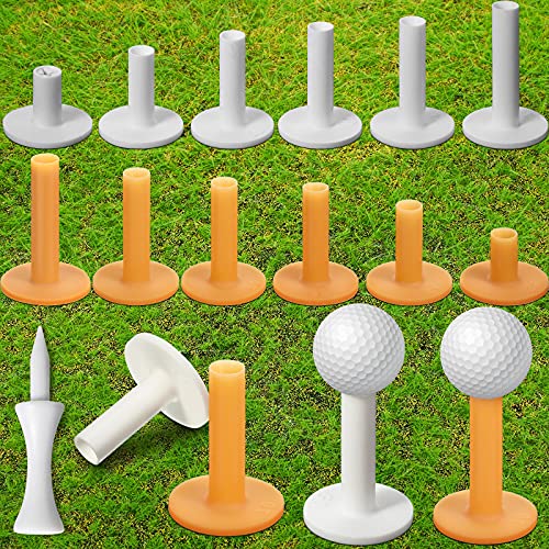 Skylety 24 Stücke Gummi Golf Tees Kunststoff Tees Gemischte Größe und Farbe für Übung und Driving Range Matten von Skylety