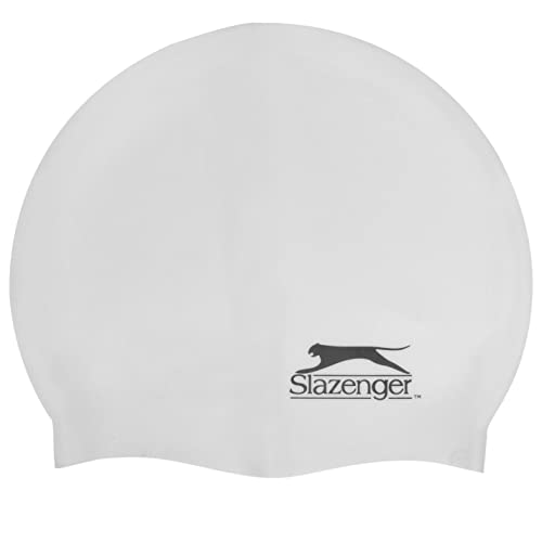 Slazenger Unisex Silicone Schwimmhaube Weiß One Size von Slazenger