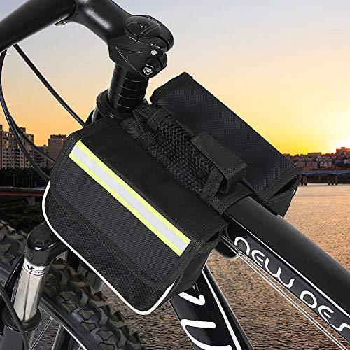 Snufeve6 Fahrradtasche, bequem zu verwenden Klettverschluss-Frontrahmen-Top-Tasche für Reisen für zu Hause von Snufeve6