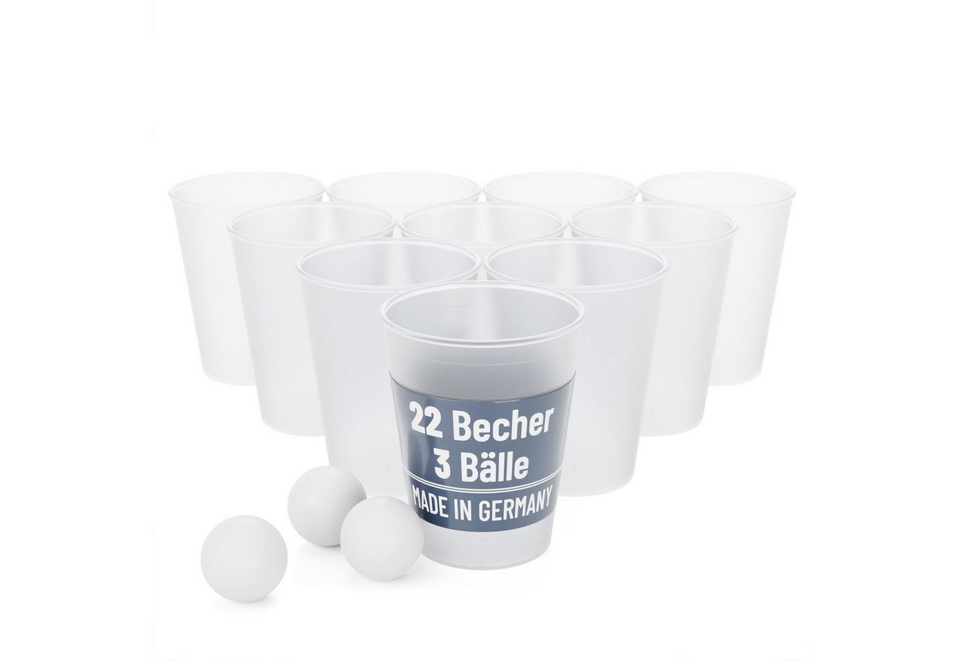 SoPro Becher 22er Mehrweg Bierpong Becher Set spühlmaschinenfest inkl. 3 Bälle von SoPro