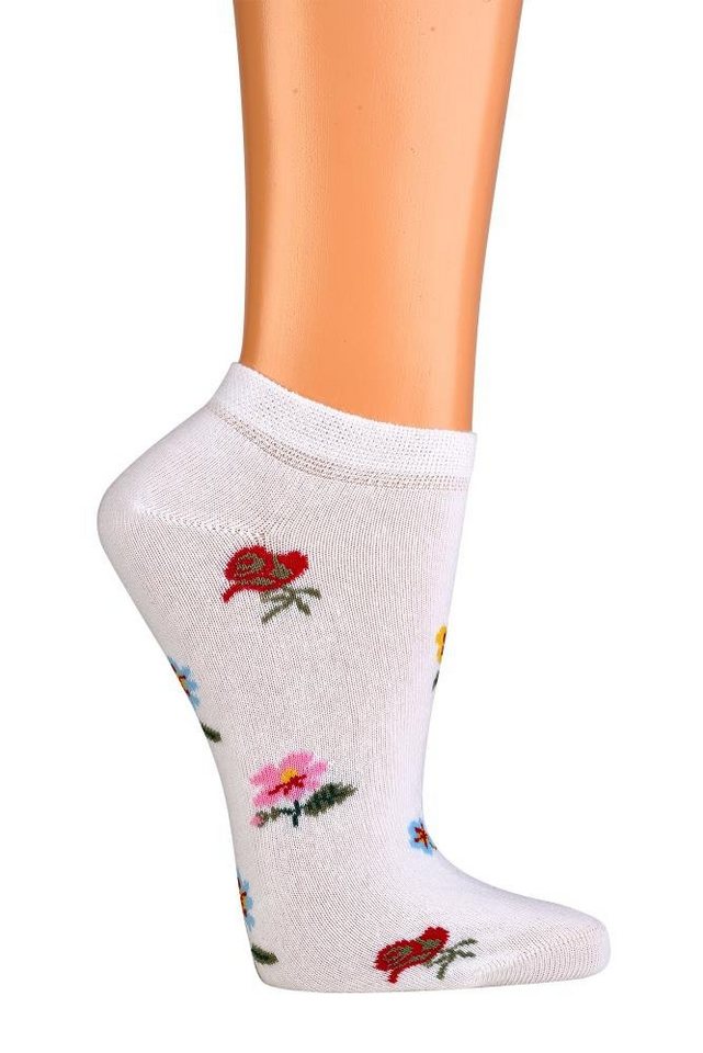 Socks 4 Fun Sneakersocken Bunte Flamingo Früchte Blumen Blüten Sneaker Socken Baumwolle Sommer (3 Paar) von Socks 4 Fun