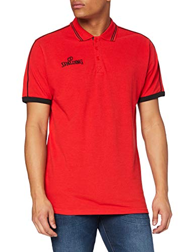 Spalding Herren Polo Shirt Poloshirt, rot/Schwarz, 4XL von Spalding